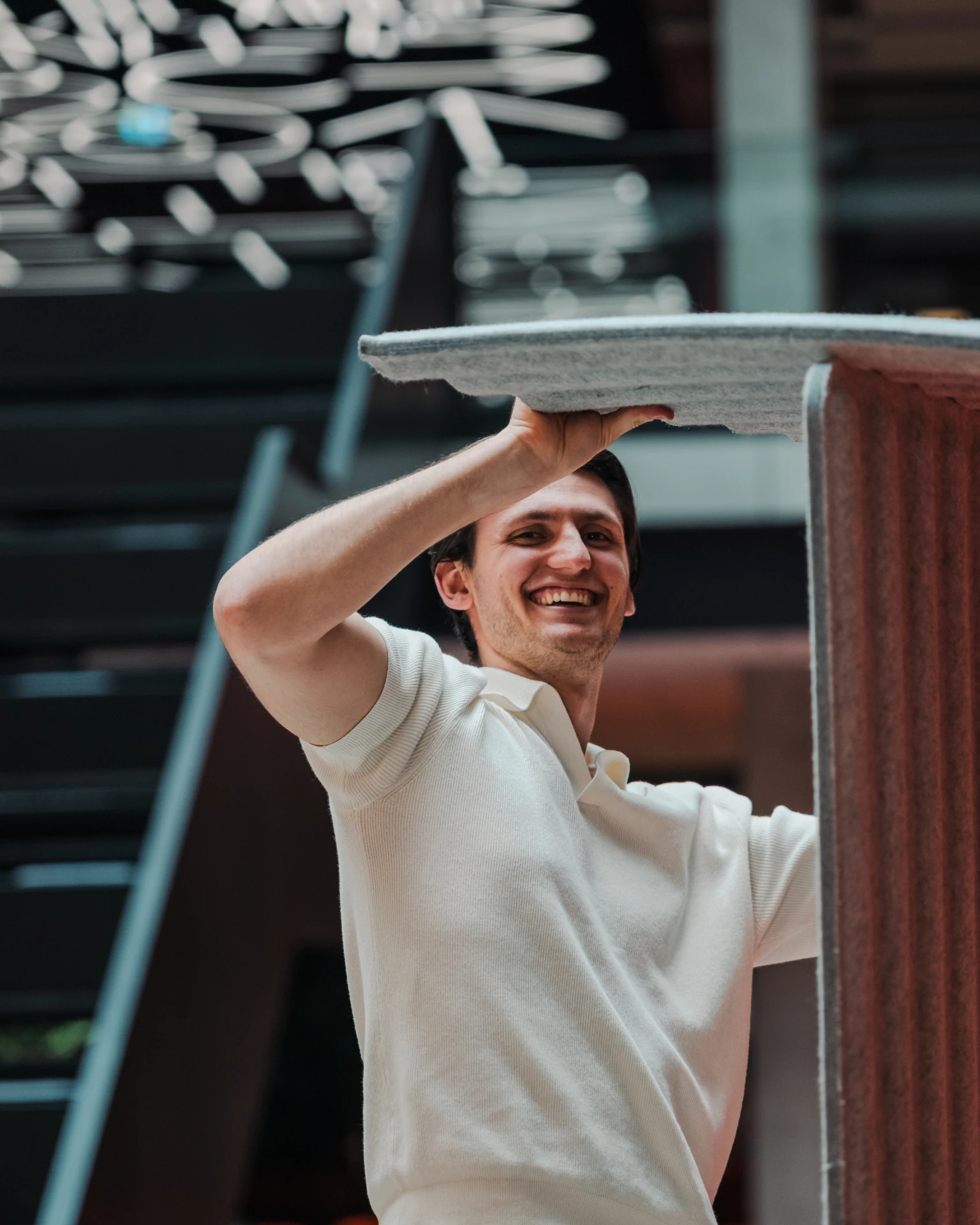 NextFlow Studios crew member on set of a corporate video production in Munich